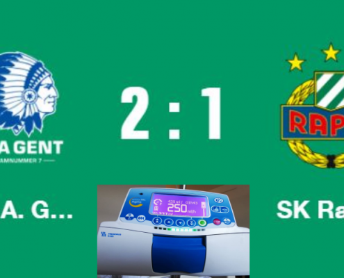 Spielstand Gent 2:1 SK Rapid